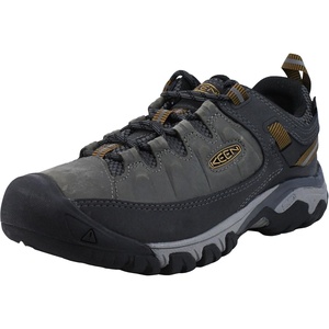 KEEN Men’s Targhee 3 Low Height Waterproof Hiking Shoes(Steel Grey/Golden Brown)