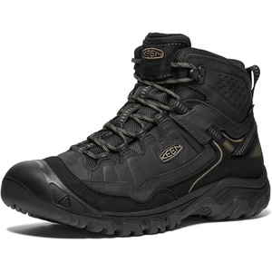 KEEN Men’s Targhee 4 Mid Height Waterproof Hiking Boots(Black/Black/Black)