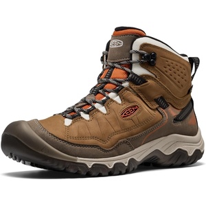KEEN Men’s Targhee 4 Mid Height Waterproof Hiking Boots(Coyote/Gold Flame)