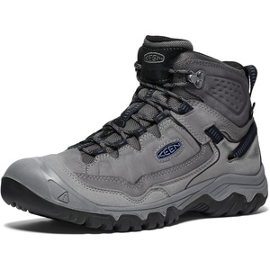 KEEN Men’s Targhee 4 Mid Height Waterproof Hiking Boots(Steel Grey/Coronet Blue)