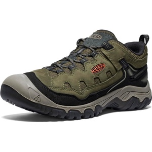 KEEN Men’s Targhee 4 Vent Durable Breathable Hiking Shoes(Dark Olive/Gold Flame)