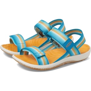 KEEN Unisex-Child Elle Backstrap Casual Platform Open Toe Sandals(Ipanema/Iceland Poppy)