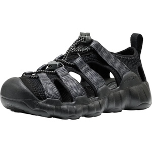 KEEN Unisex-Child Hyperport H2 Breathable Easy On Comfortable Hiking and Water Sandals(Black/Steel Grey)