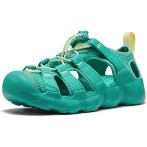 KEEN Unisex-Child Hyperport H2 Breathable Easy On Comfortable Hiking and Water Sandals(Bright Aqua/Wax Yellow)