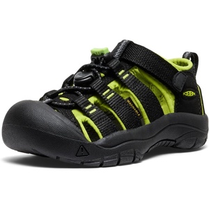 KEEN Unisex-Child Newport H2 Closed Toe Water Sandals(Black/Lime Green)