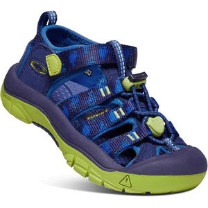 KEEN Unisex-Child Newport H2 Closed Toe Water Sandals(Blue Depths/Chartreuse)