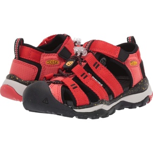 KEEN Unisex-Child Newport Neo H2 Closed Toe Water Sandals(Fiery Red/Golden Rod)