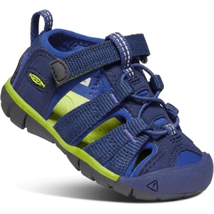KEEN Unisex-Child Seacamp 2 CNX Closed Toe Sandals(Blue Depths/Chartreuse)