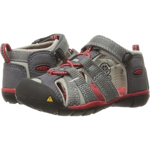 KEEN Unisex-Child Seacamp 2 CNX Closed Toe Sandals(Magnet/Racing Red)