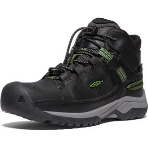 KEEN Unisex-Child Targhee Mid Height Waterproof Hiking Boot(Black/Campsite)