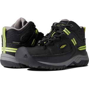KEEN Unisex-Child Targhee Mid Height Waterproof Hiking Boot(Black/Steel Grey)