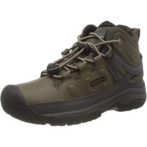 KEEN Unisex-Child Targhee Mid Height Waterproof Hiking Boot(Bungee Cord/Dark Olive)