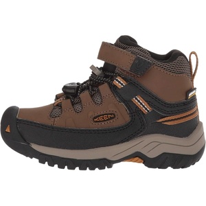 KEEN Unisex-Child Targhee Mid Height Waterproof Hiking Boot(Dark Earth/Golden Brown)