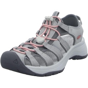 KEEN Women’s Astoria West Closed Toe Sandals(Grey/Coral)