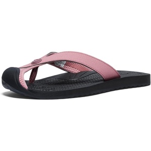 KEEN Women’s Barbados Breathable Comfortable Sandals Toe Protection Flip-Flops(Nostalgia Rose/Brindle)