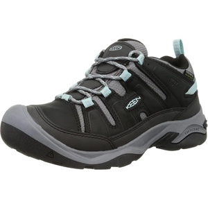 KEEN Women’s Circadia Low Height Comfortable Waterproof Hiking Shoe(Black/Cloud Blue)