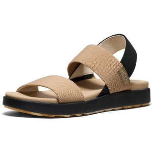 KEEN Women’s Elle Backstrap Casual Platform Open Toe Wedge Sandals(Cornstalk/Black)