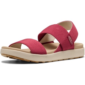 KEEN Women’s Elle Backstrap Casual Platform Open Toe Wedge Sandals(Garnet/Birch)