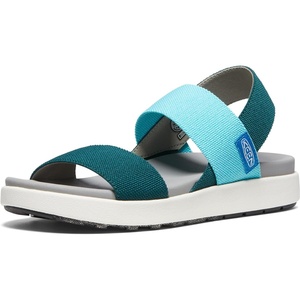 KEEN Women’s Elle Backstrap Casual Platform Open Toe Wedge Sandals(Sea Moss/Ipanema)