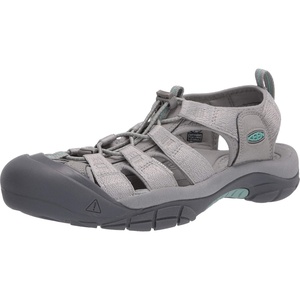 KEEN Women’s Newport H2 Closed Toe Water Sandals(Grey/Ocean Wave)