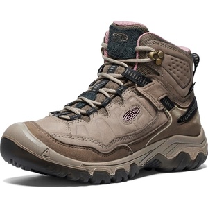 KEEN Women’s Targhee 4 Mid Height Durable Comfortable Waterproof Hiking Boots(Brindle/Nostalgia Rose)
