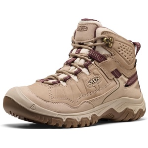KEEN Women’s Targhee 4 Mid Height Durable Comfortable Waterproof Hiking Boots(Plaza Taupe/Huckleberry)