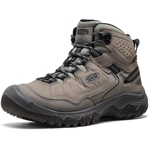 KEEN Women’s Targhee 4 Mid Height Durable Comfortable Waterproof Hiking Boots(Steel Grey/Lily Pad)