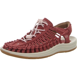 KEEN Women’s Uneek Slice Fade W Sandal(Merlot/Peach Whip)