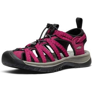 KEEN Women’s Whisper Closed Toe Durable Comfortable Easy On Washable Adventure Sandals(Beaujolais/Black)