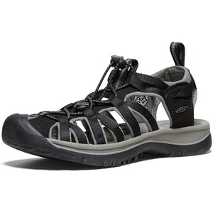 KEEN Women’s Whisper Closed Toe Durable Comfortable Easy On Washable Adventure Sandals(Black/Gargoyle)