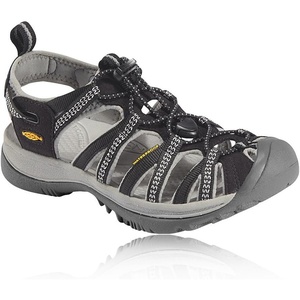 KEEN Women’s Whisper Closed Toe Durable Comfortable Easy On Washable Adventure Sandals(Black/Neutral Gray)