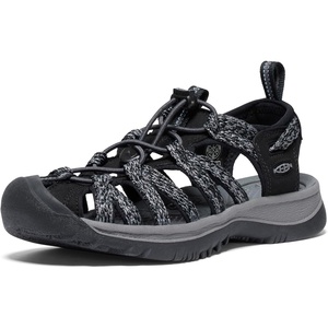 KEEN Women’s Whisper Closed Toe Durable Comfortable Easy On Washable Adventure Sandals(Black/Steel Grey)