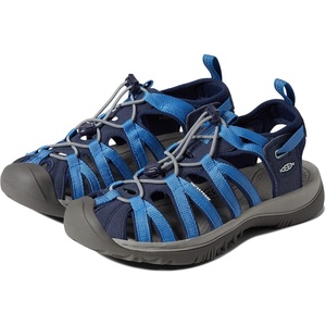 KEEN Women’s Whisper Closed Toe Durable Comfortable Easy On Washable Adventure Sandals(Blue Depths/Bright Cobalt)