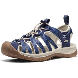 KEEN Women’s Whisper Closed Toe Durable Comfortable Easy On Washable Adventure Sandals(Navy Print)
