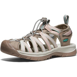 KEEN Women’s Whisper Closed Toe Durable Comfortable Easy On Washable Adventure Sandals(Taupe/Coral)