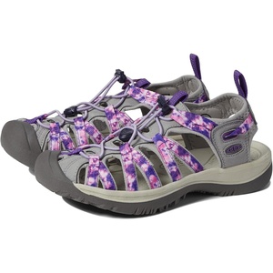 KEEN Women’s Whisper Closed Toe Durable Comfortable Easy On Washable Adventure Sandals(Tie Dye/Vapor)