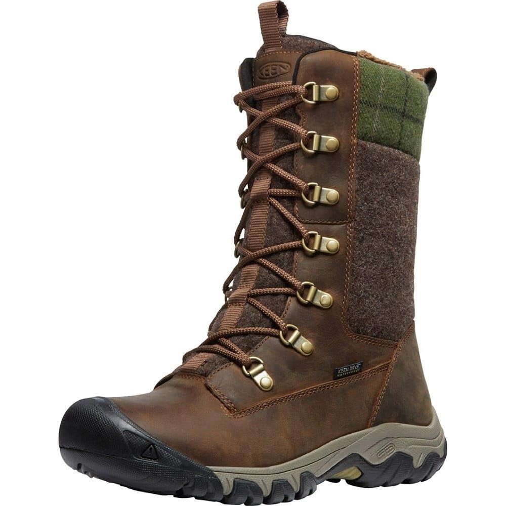 image:imageKEEN Greta Tall Boot WaterproofDark EarthGreen Plaid