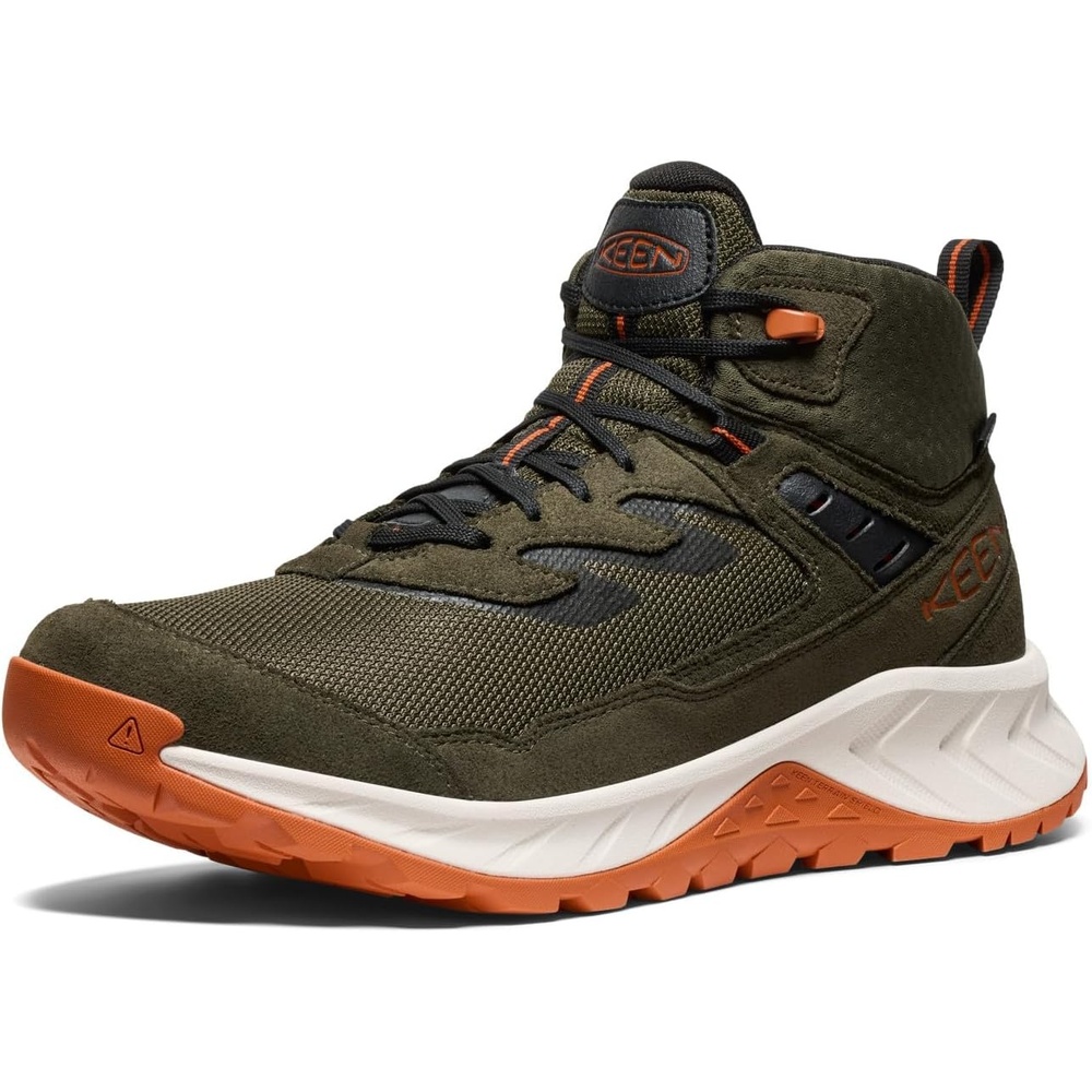 image:imageKEEN Mens Hightrail Mid Waterproof Hiking BootsForest NightGold Flame