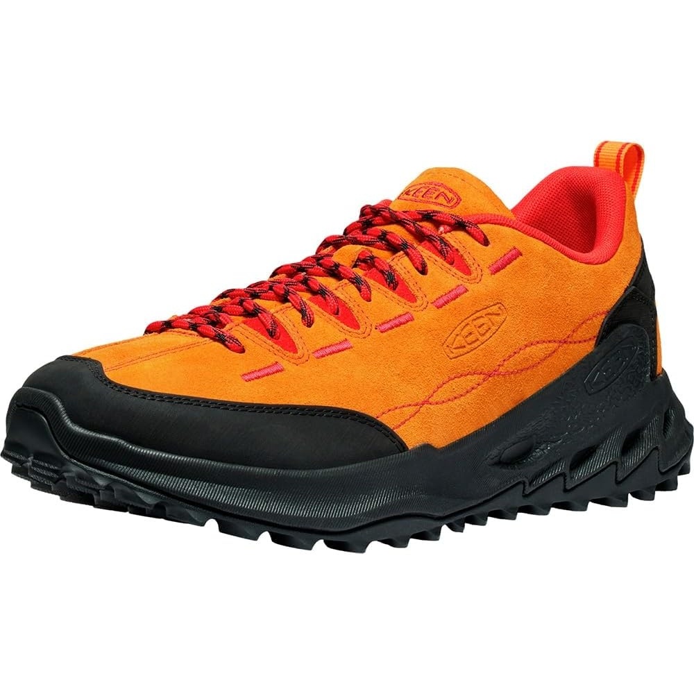 image:imageKEEN Mens Jasper Zionic Durable Tread Suede Climbing Approach Style Hiking ShoesOrange PepperAura Orange