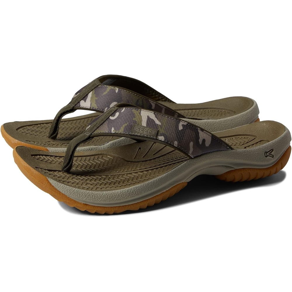 image:imageKEEN Mens Kona Flip Flop SandalsOlive DrabPlaza Taupe