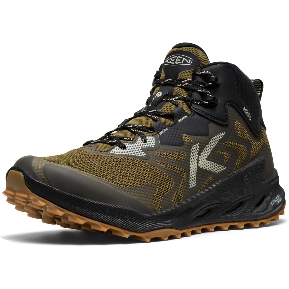 image:imageKEEN Mens Zionic Nxt Mid Height Waterproof Hiking BootsDark OliveBlack