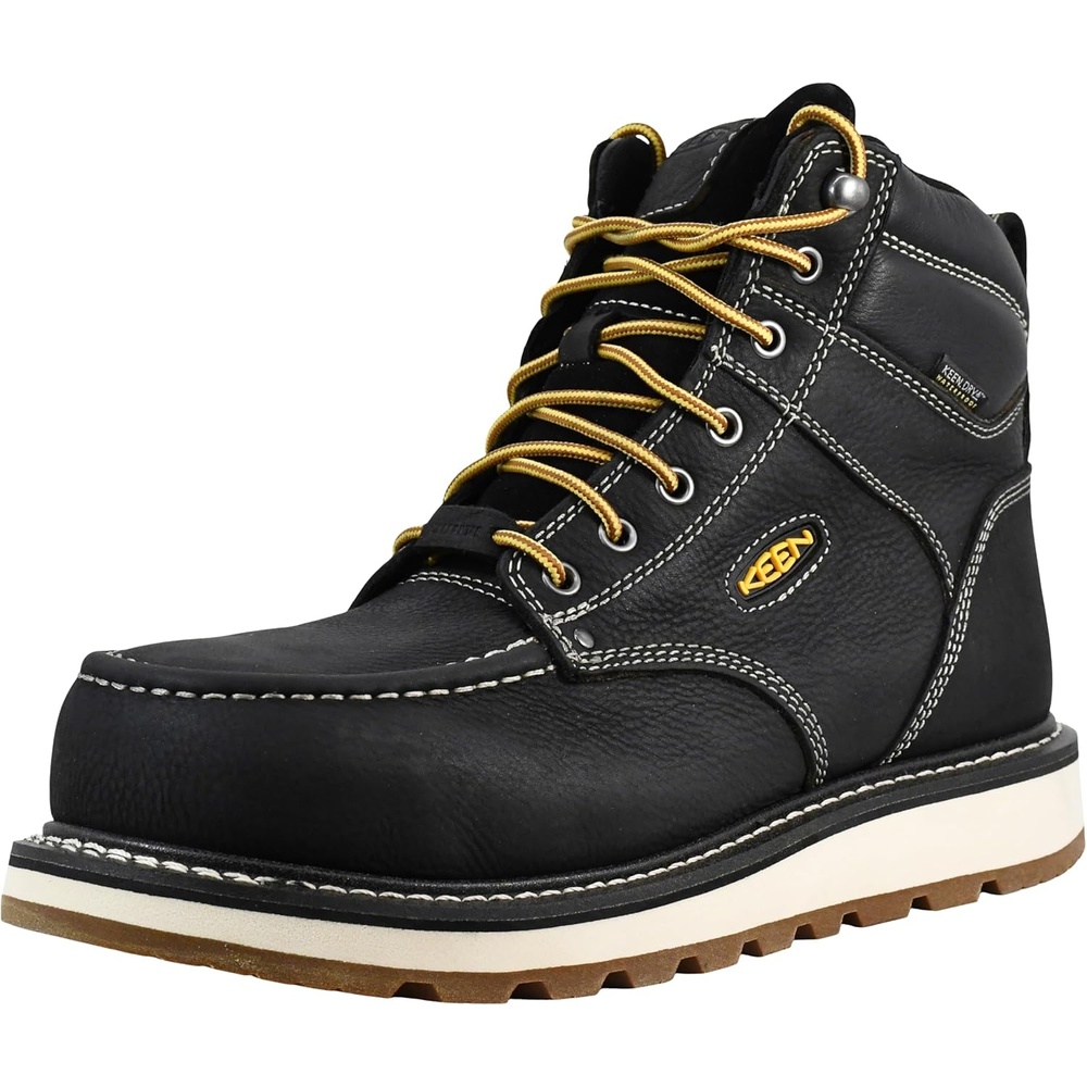 image:imageKEEN Utility Mens Cincinnati 6 Composite Toe Waterproof Wedge Work BootsBlackSandshell