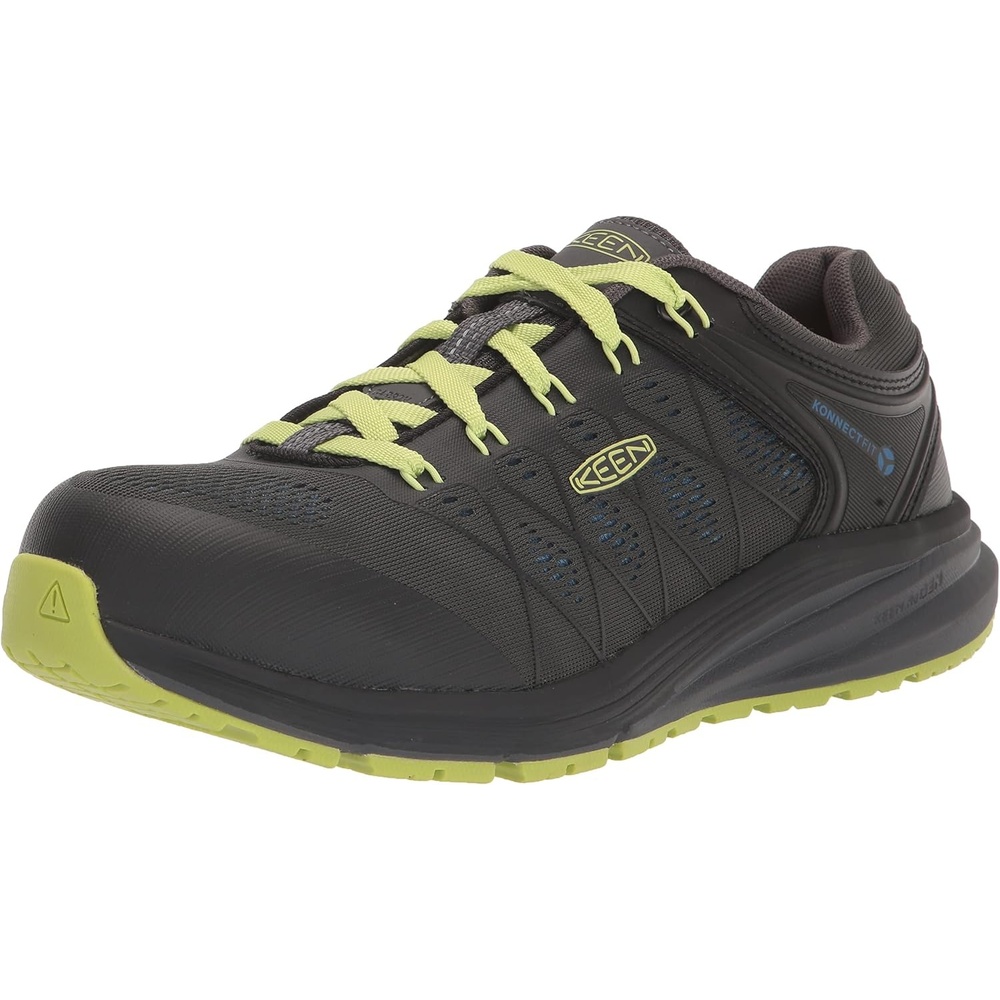 image:imageKEEN Utility Mens Vista Energy Low Height Sneakers Composite Toe Industrial Work ShoesMagnetGreen Glow