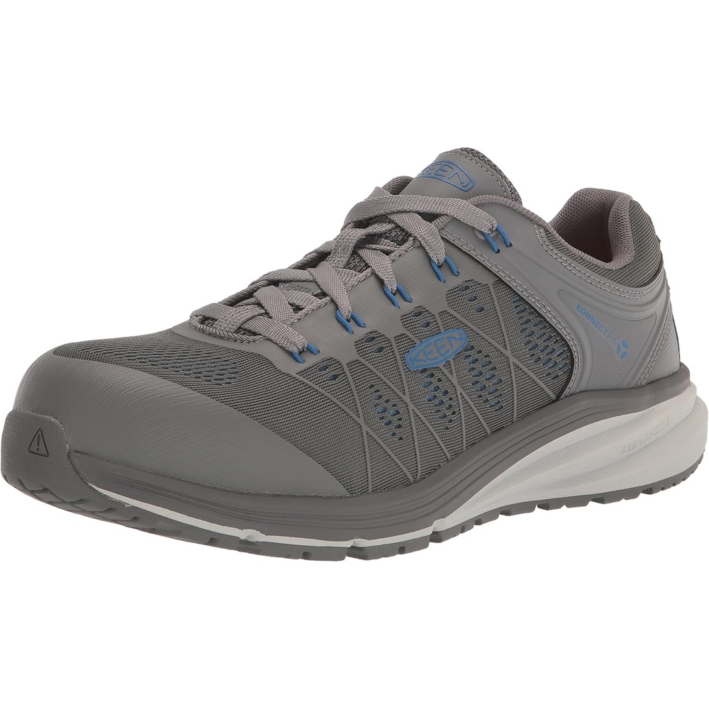 image:imageKEEN Utility Mens Vista Energy Low Height Sneakers Composite Toe Industrial Work ShoesSteel GreyBaleine Blue