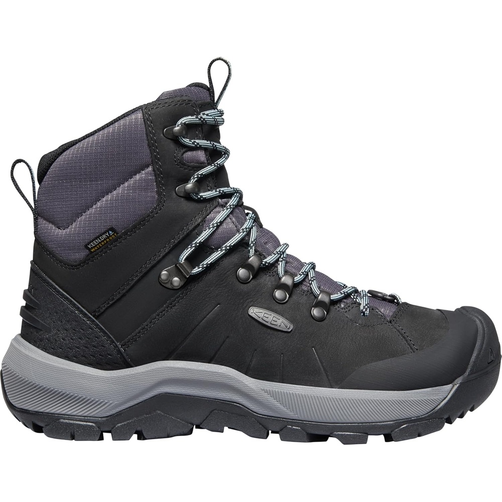 image:imageKEEN Womens Revel 4 Mid Height Polar Insulated Waterproof Snow BootsBlackHarbor Gray