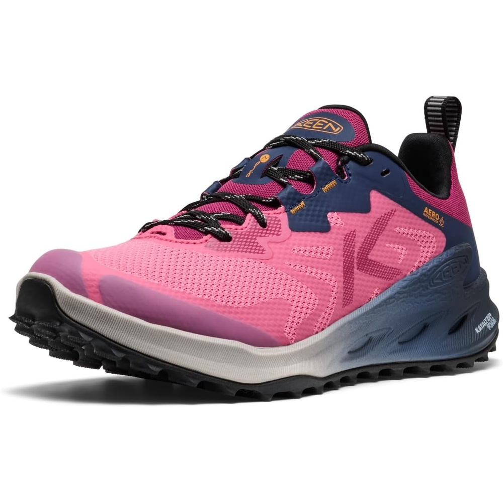 image:imageKEEN Womens Zionic Nxt Low Height Waterproof Hiking ShoesPink LemonadeBright Marigold