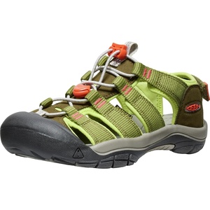 KEEN Kids Newport Boundless Sandals (Toddler/Little Kid)(Dark Olive/Scarlet Ibis)