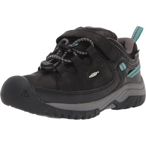 KEEN Kids’ Targhee Low Waterproof Hiking Shoes(Black/Star White)