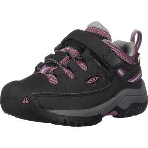 KEEN Kids’ Targhee Low Waterproof Hiking Shoes(Raven/Tulipwood)