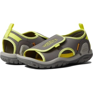 KEEN Knotch River Open Toe (Little Kid/Big Kid)(Steel Grey/Evening Primrose)